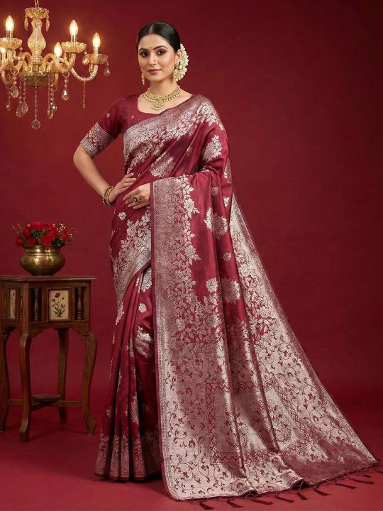 AADYA SILK VOL 1 by shree shyam fashion fancy designer Silk Blend fabric saree wholesale with Fancy latkan