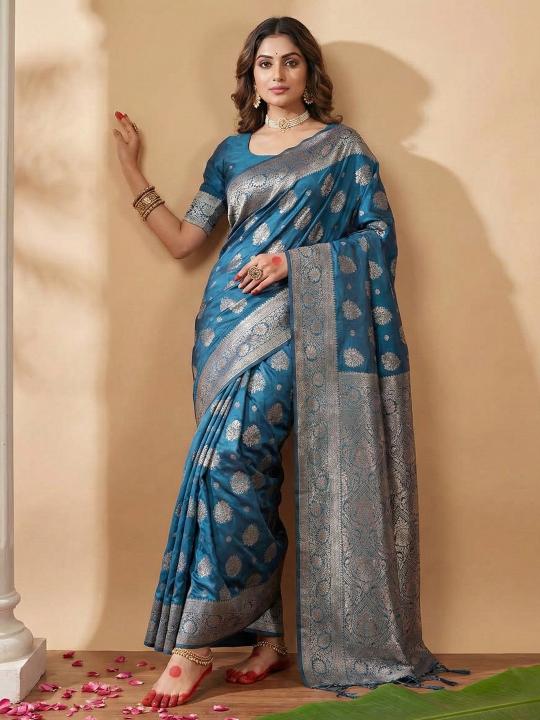 AADYA SILK VOL 2 by shree shyam fashion fancy designer Silk Blend fabric saree wholesale with Fancy latkan