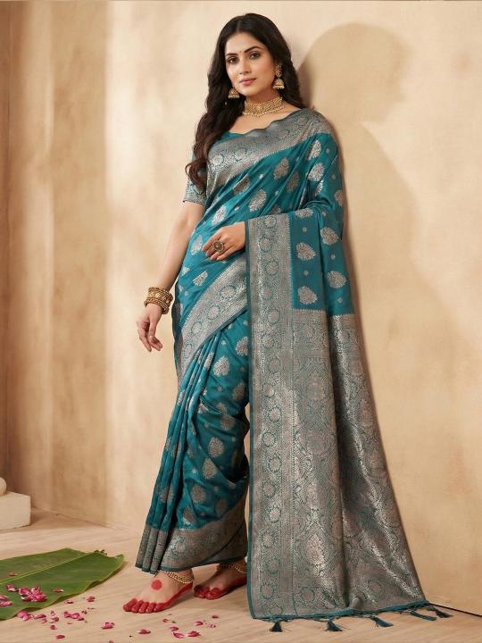 AADYA SILK VOL 2 by shree shyam fashion fancy designer Silk Blend fabric saree wholesale with Fancy latkan