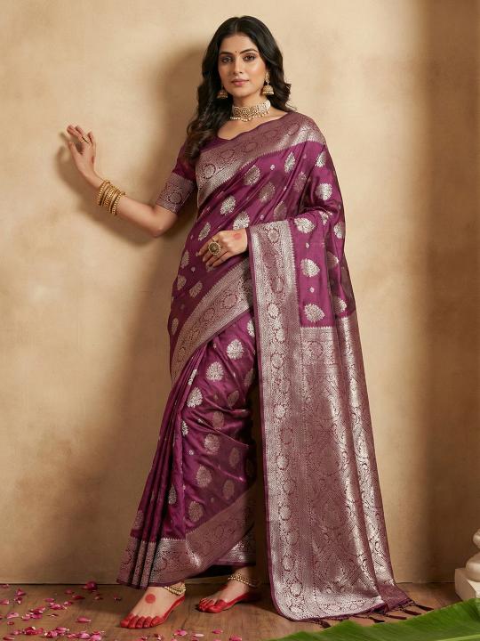 AADYA SILK VOL 2 by shree shyam fashion fancy designer Silk Blend fabric saree wholesale with Fancy latkan