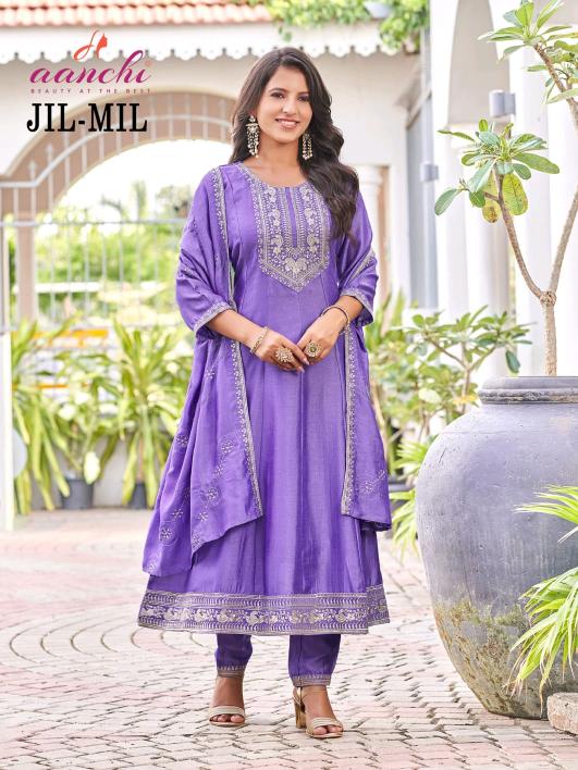 Aanchi Jilmil catalog wholesale shop of ladies kurti in surat