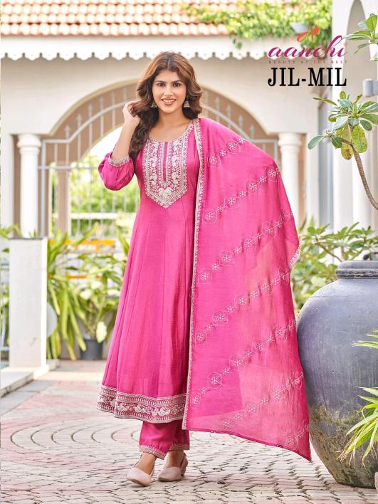 Aanchi Jilmil catalog wholesale shop of ladies kurti in surat