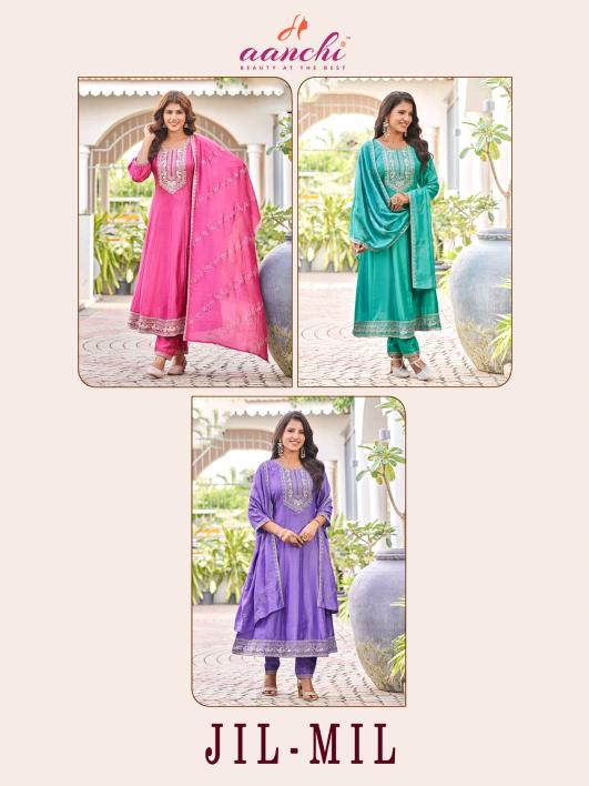 Aanchi Jilmil catalog wholesale shop of ladies kurti in surat
