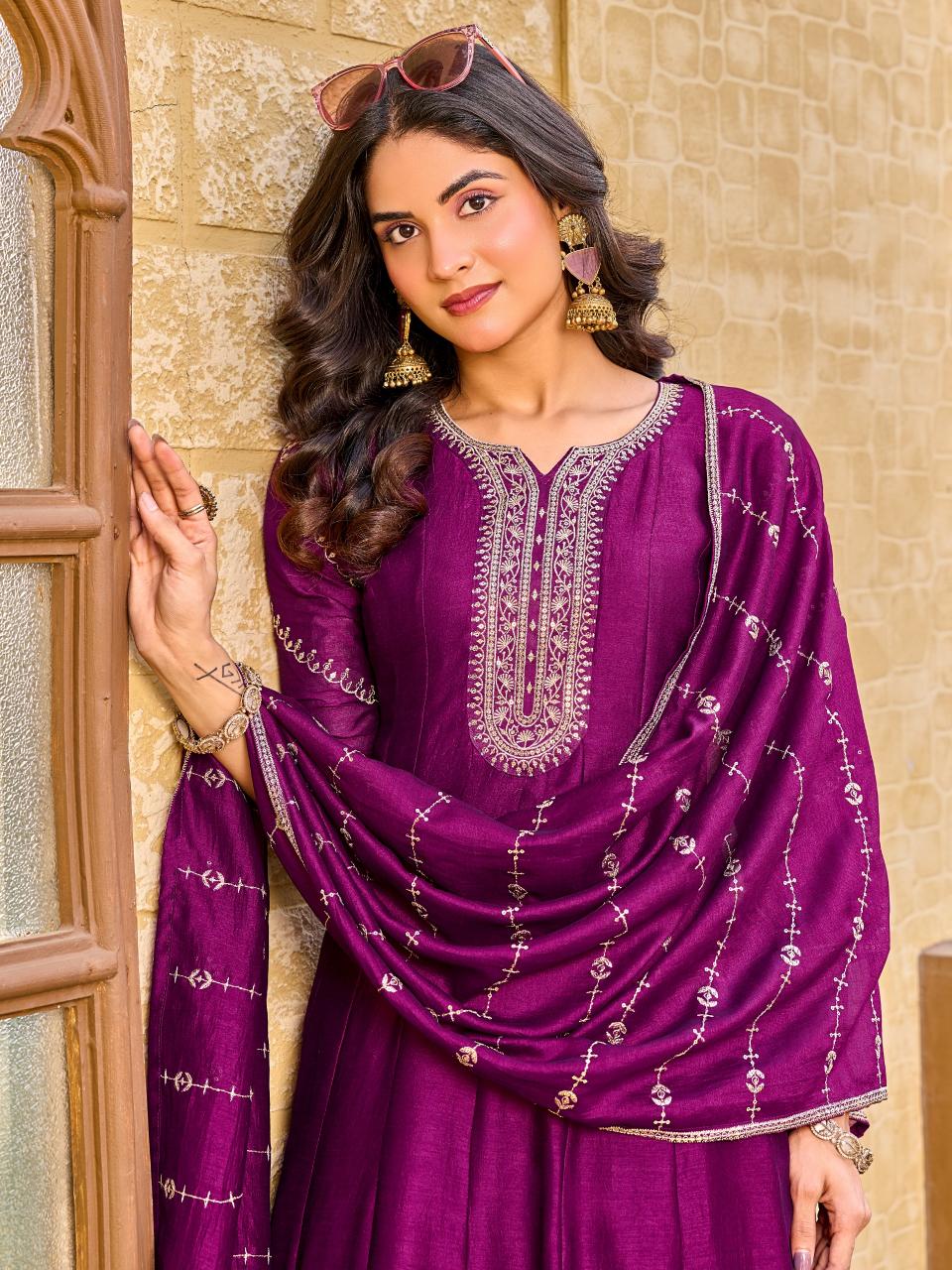 Aanchi Plus Tamana catalog anarkali kurtis on wholesale