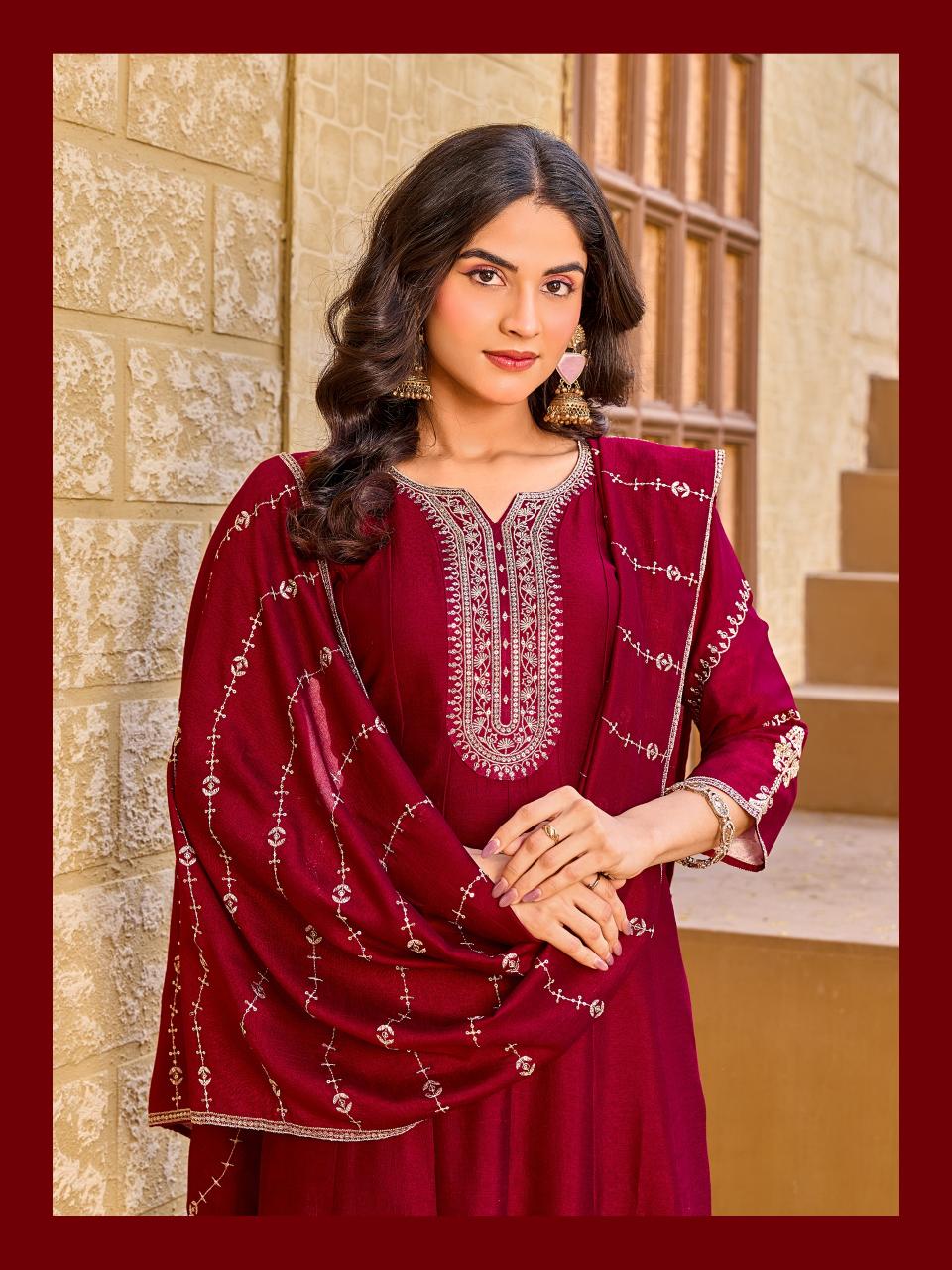 Aanchi Plus Tamana catalog anarkali kurtis on wholesale