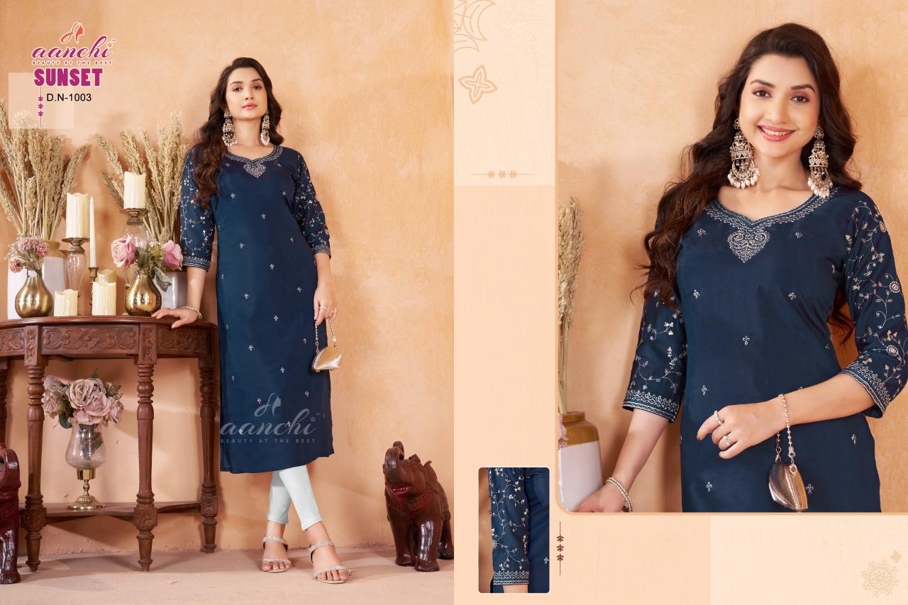Aanchi Sunset catalog kurtis wholesalers in rajahmundry