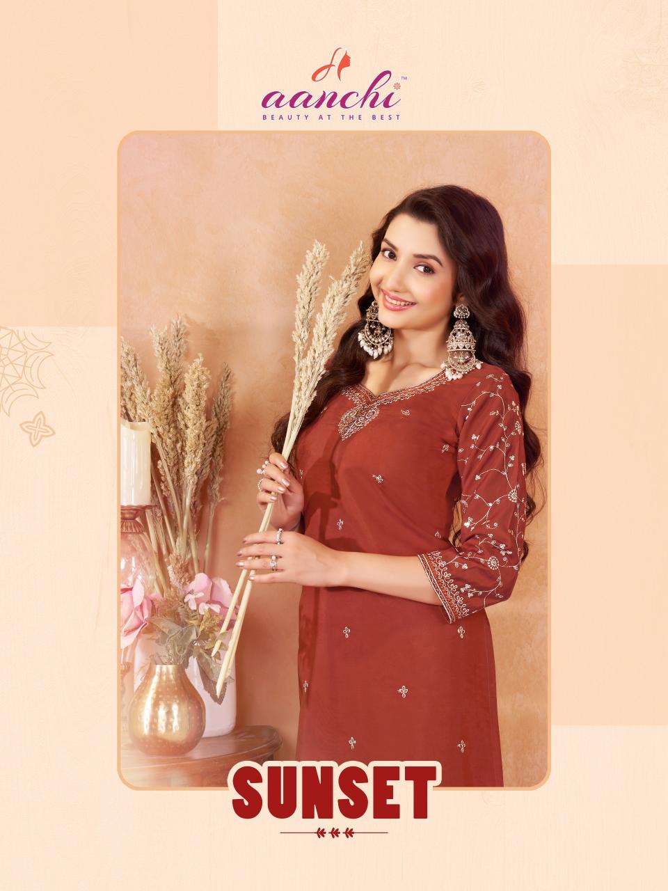 Aanchi Sunset catalog kurtis wholesalers in rajahmundry