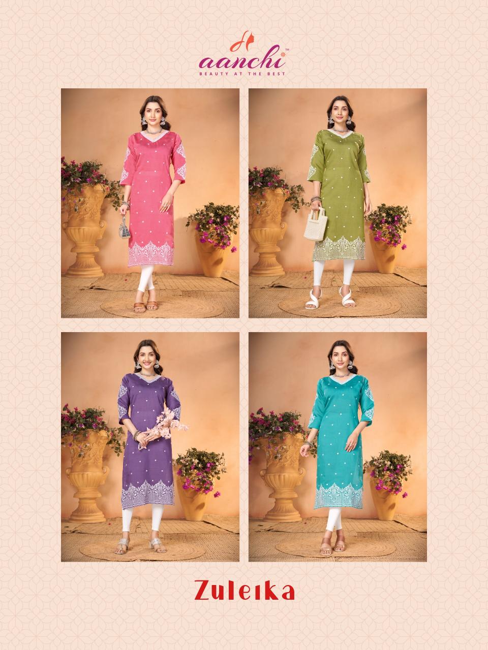 Aanchi Zuleika catalog best wholesale market for kurtis
