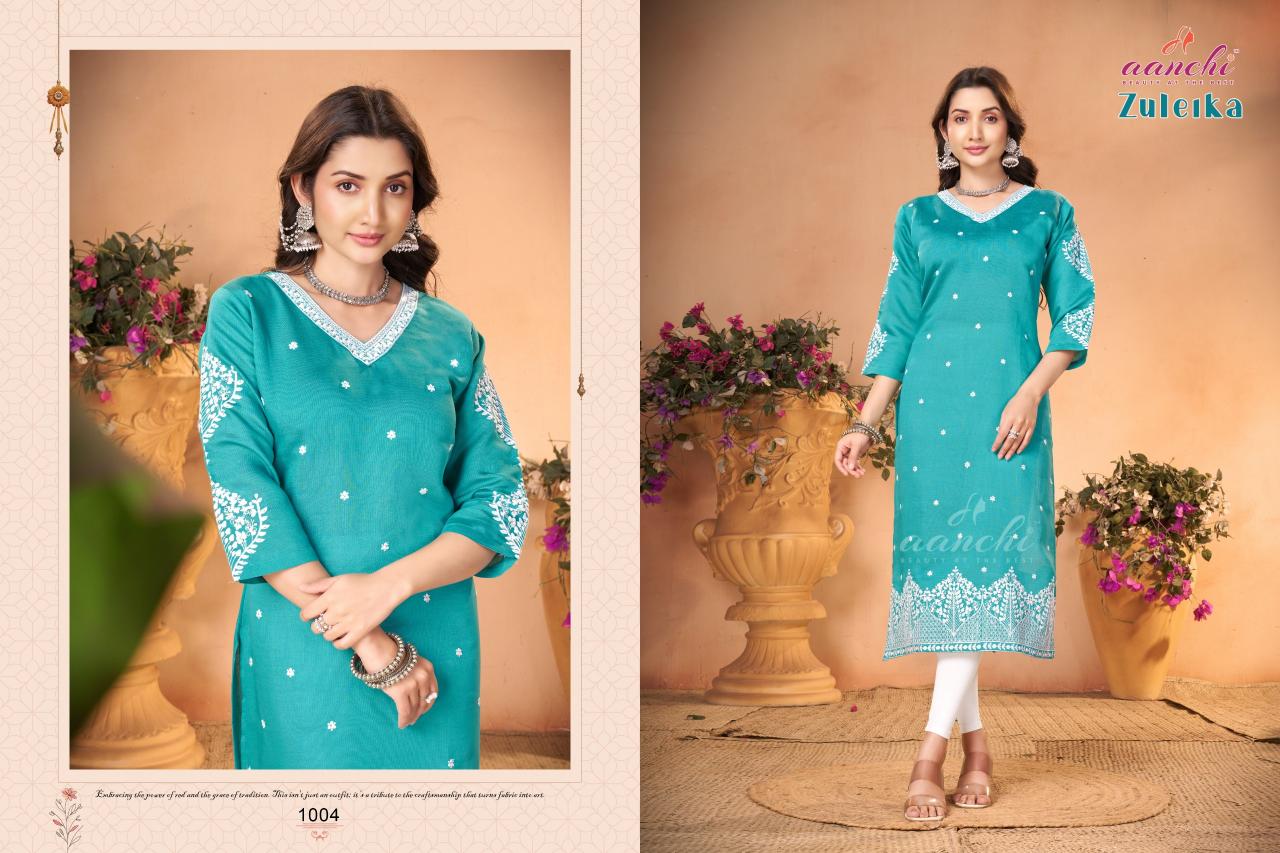 Aanchi Zuleika catalog best wholesale market for kurtis