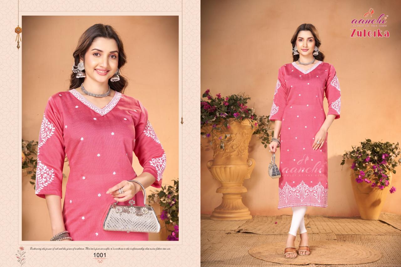 Aanchi Zuleika catalog best wholesale market for kurtis
