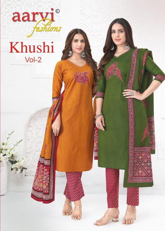 Aarvi Khushi Vol-2 – Kurti Pant With Dupatta - Wholesale Catalog