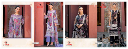 Aasha 1161 A And B catalog Cotton Dupatta wholesale pakistani suits in india