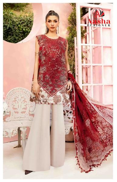 Aasha 1197 A And B catalog Chiffon Dupatta wholesale market for pakistani suits in hyderabad