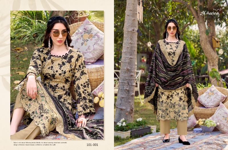 Almarina Chikankari catalog famous dress material shop in surat
