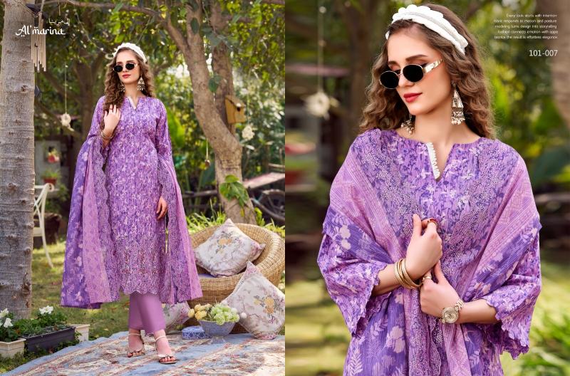 Almarina Chikankari catalog famous dress material shop in surat