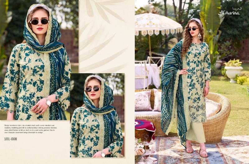 Almarina Chikankari catalog famous dress material shop in surat