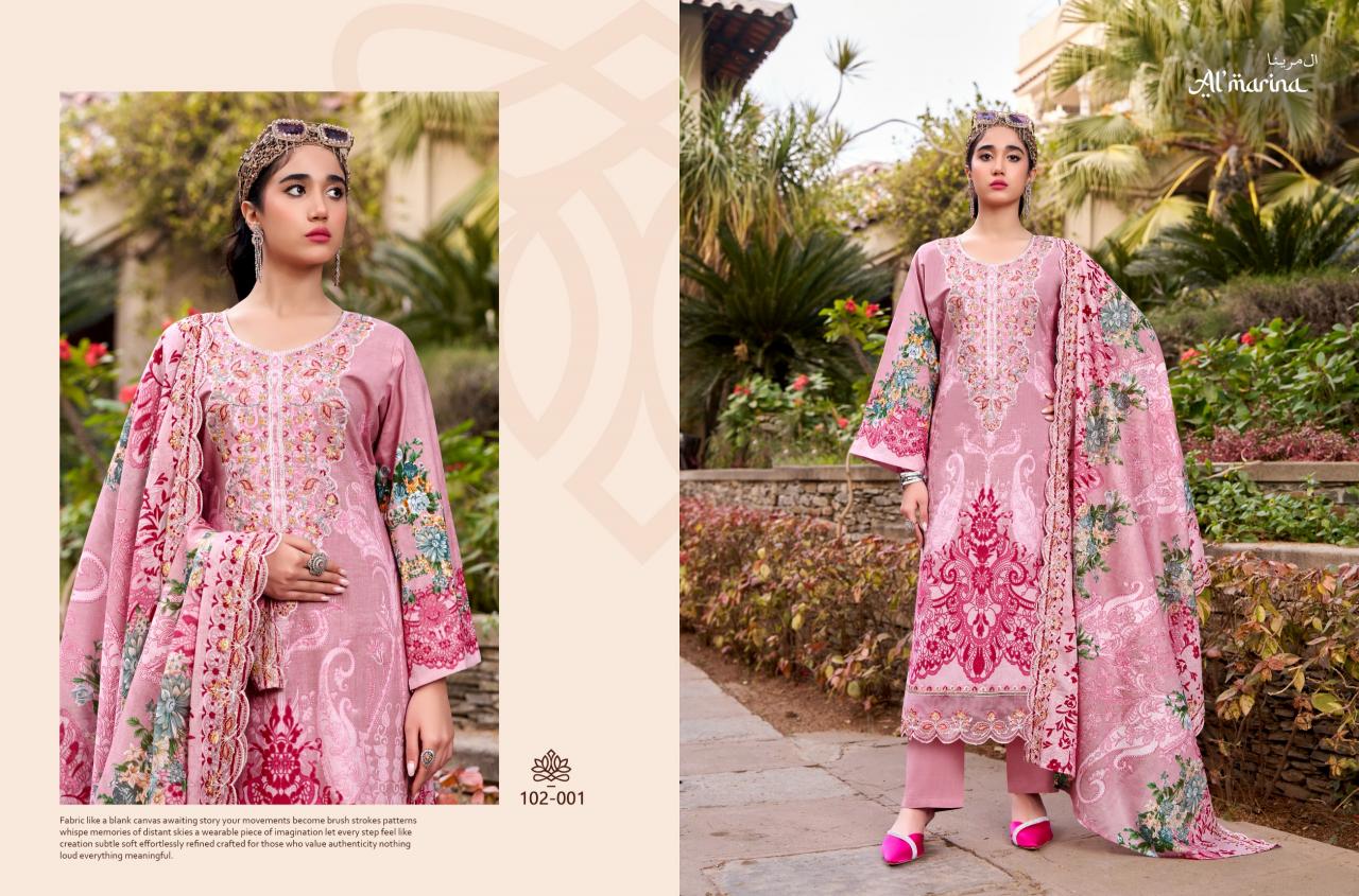 Almarina Inayat catalog surat manufacturers dress material