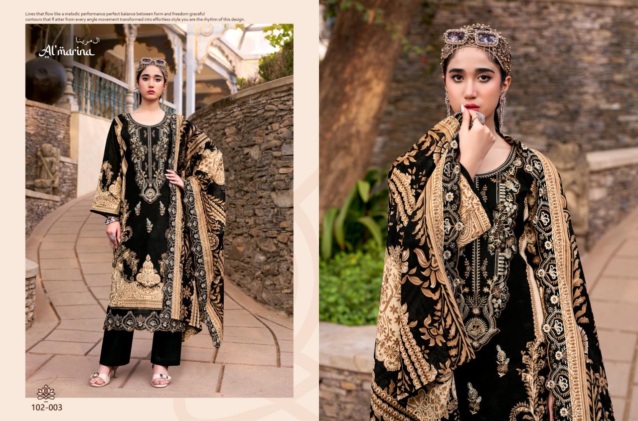 Almarina Inayat catalog surat manufacturers dress material