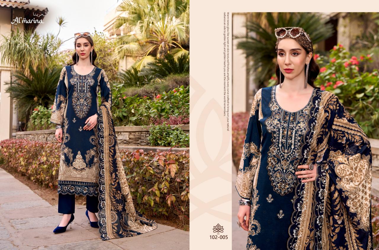 Almarina Inayat catalog surat manufacturers dress material