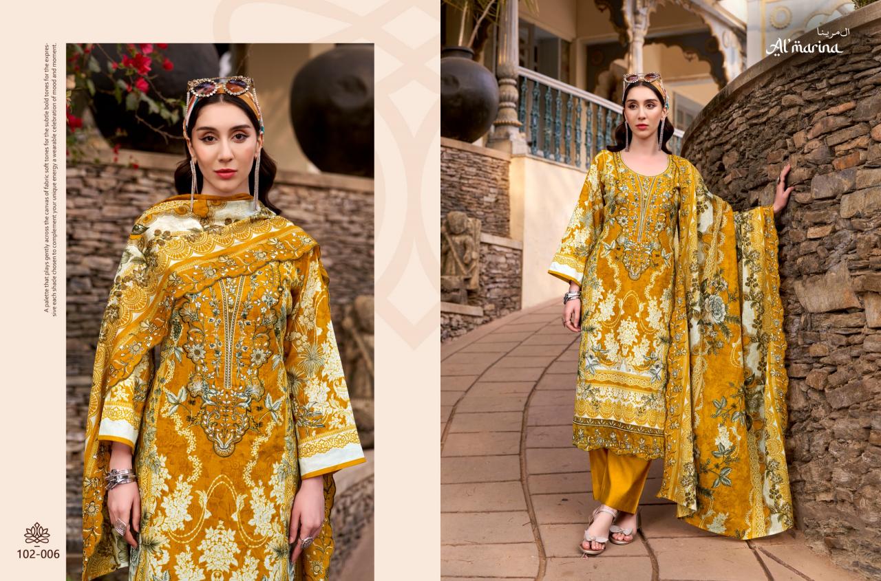 Almarina Inayat catalog surat manufacturers dress material
