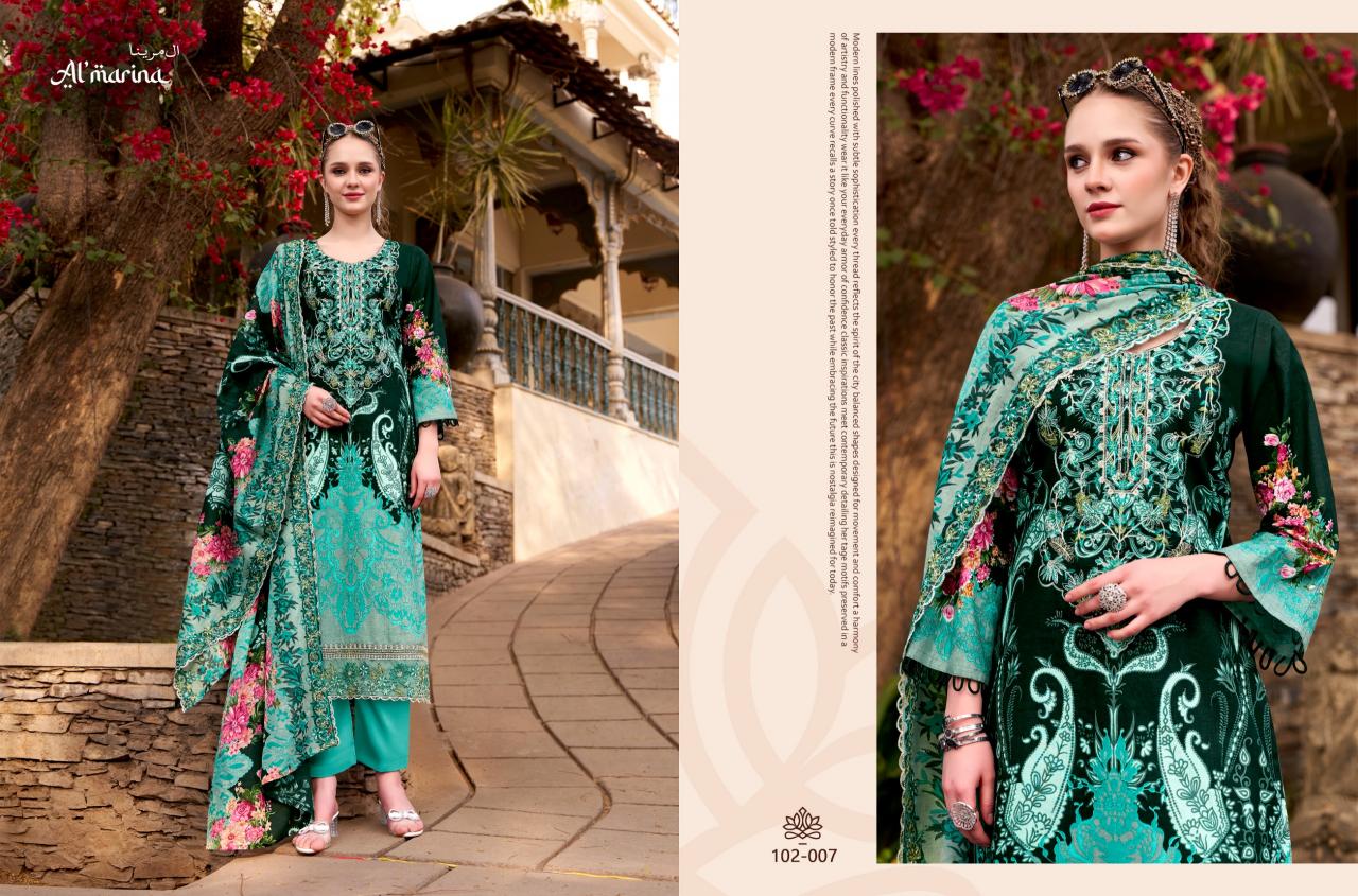 Almarina Inayat catalog surat manufacturers dress material