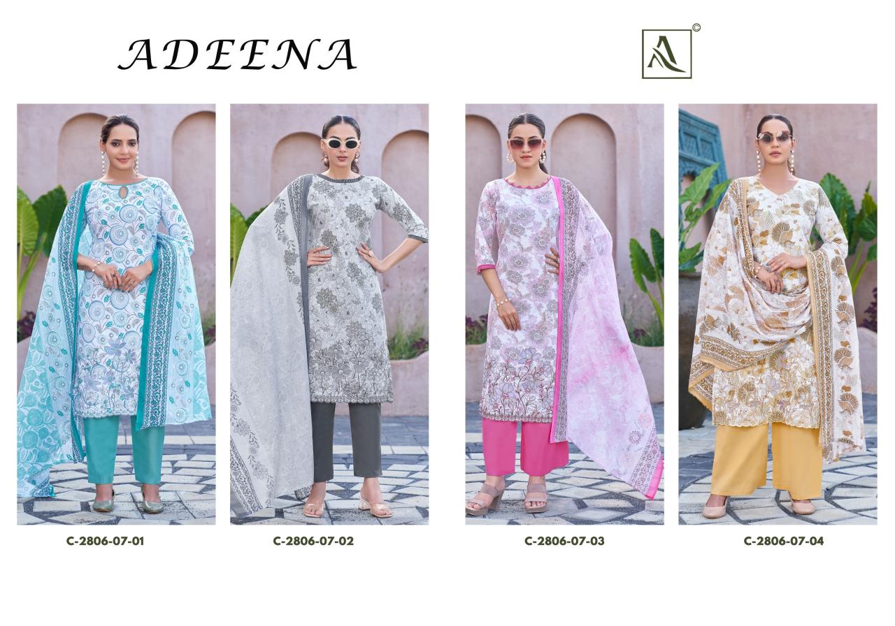 Alok Adeena catalog cotton dress material surat