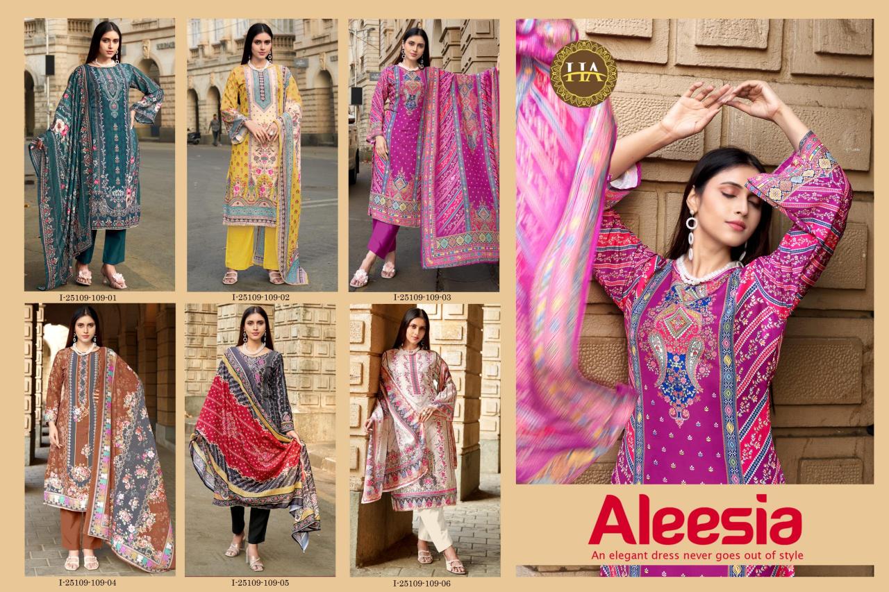 Alok Aleesia catalog wholesale dress material distributors in surat