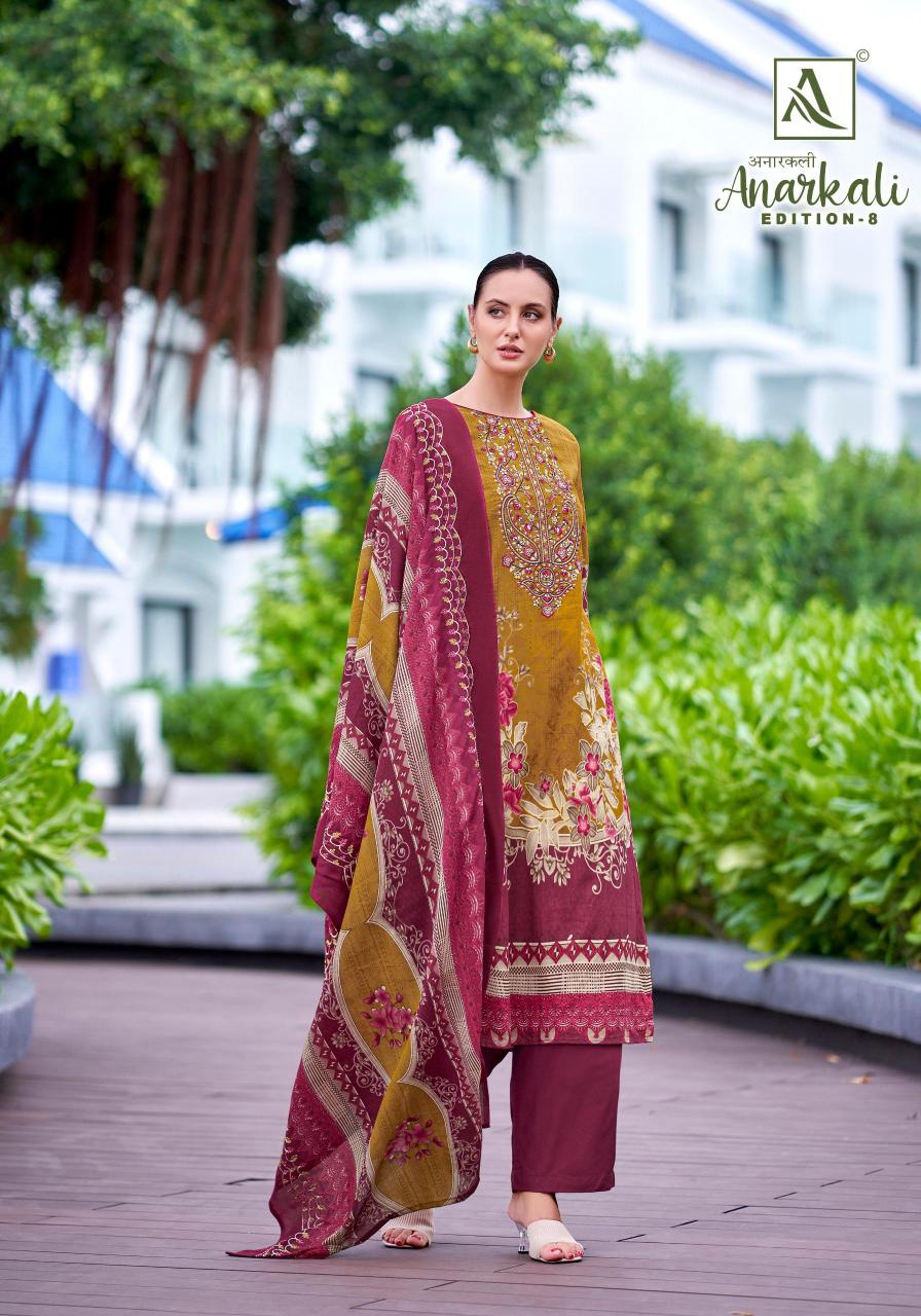 Alok Anarkali Vol 8 catalog designer dress material in surat