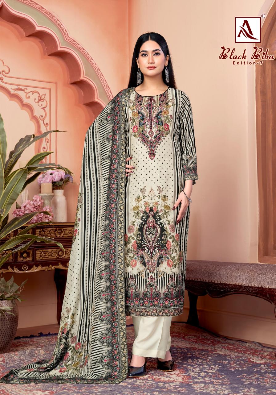 Alok Black Biba vol 7 catalog dress material supplier in surat