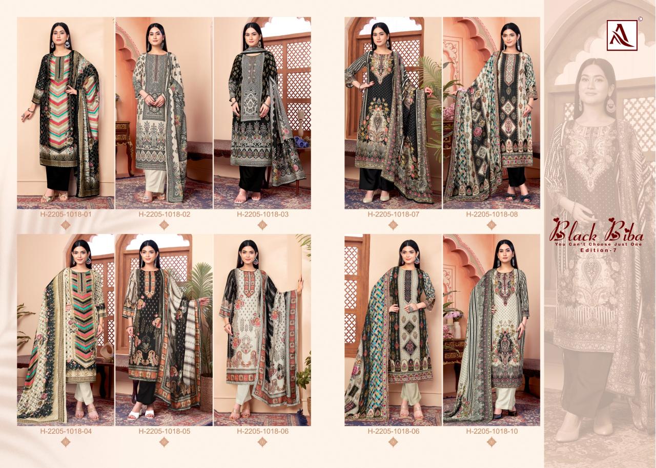Alok Black Biba vol 7 catalog dress material supplier in surat