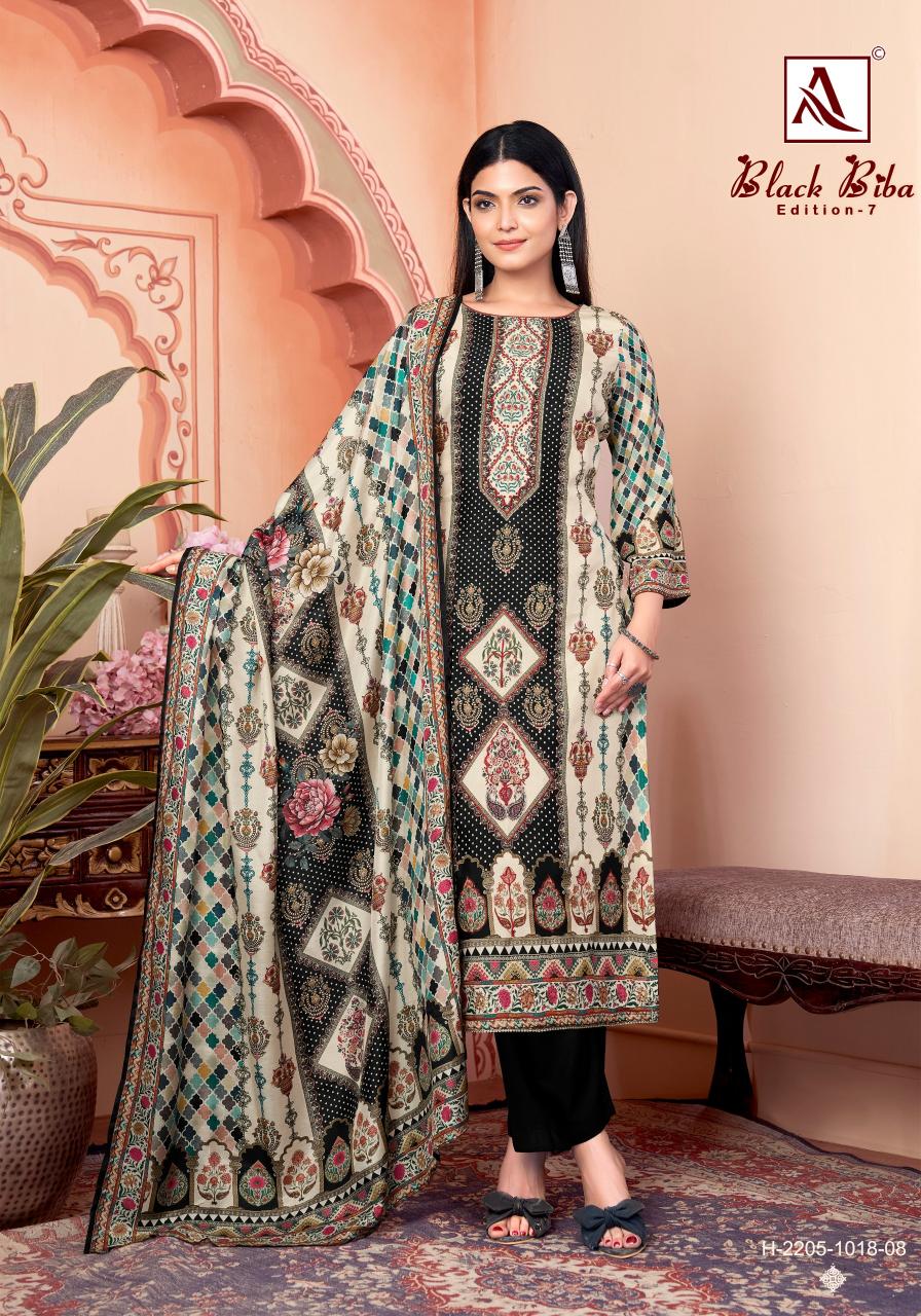 Alok Black Biba vol 7 catalog dress material supplier in surat