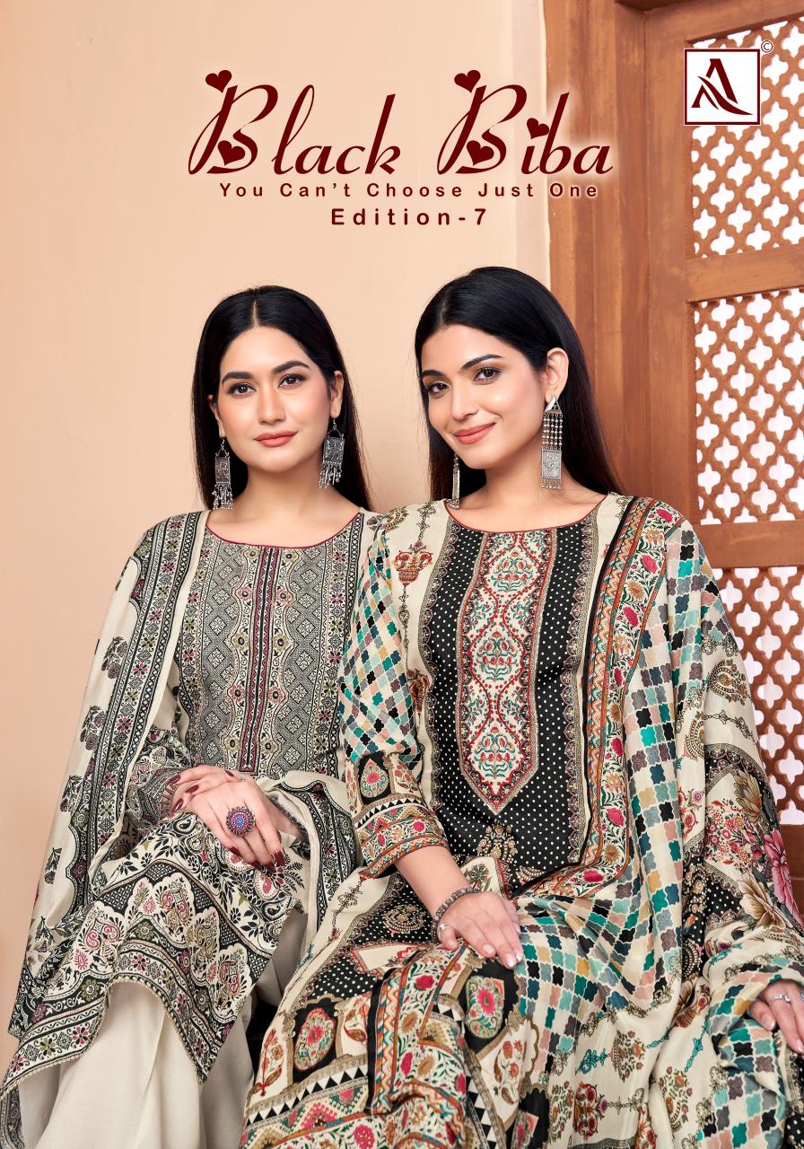 Alok Black Biba vol 7 catalog dress material supplier in surat