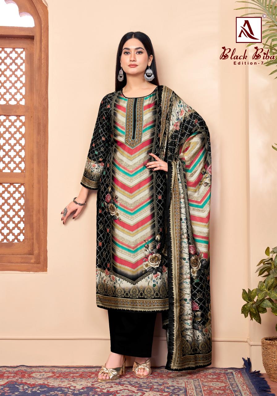 Alok Black Biba vol 7 catalog dress material supplier in surat