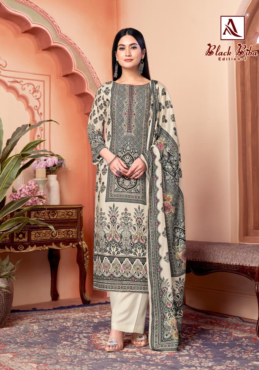 Alok Black Biba vol 7 catalog dress material supplier in surat