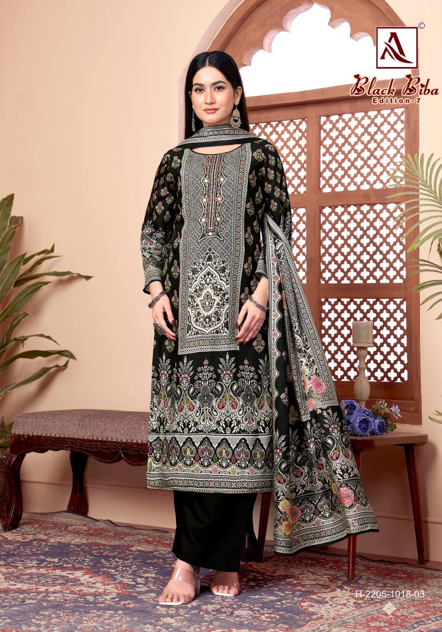 Alok Black Biba vol 7 catalog dress material supplier in surat