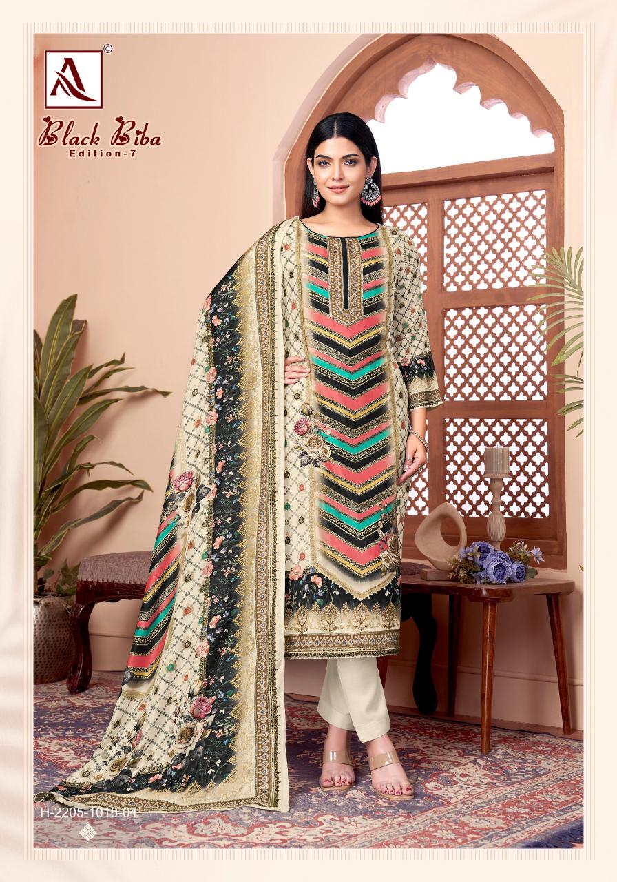 Alok Black Biba vol 7 catalog dress material supplier in surat
