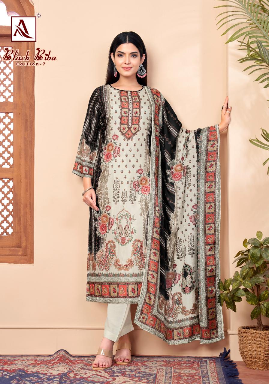 Alok Black Biba vol 7 catalog dress material supplier in surat