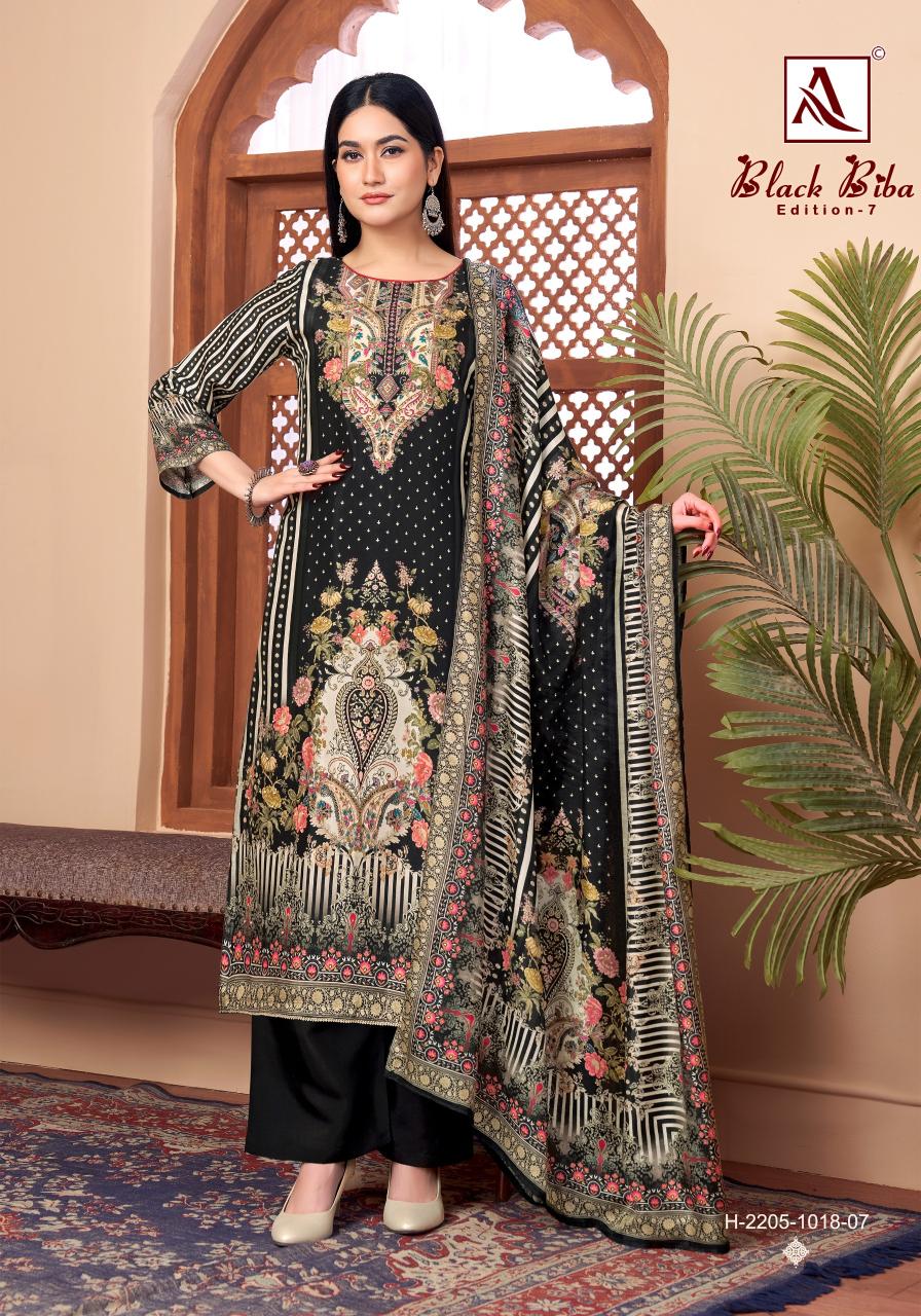 Alok Black Biba vol 7 catalog dress material supplier in surat