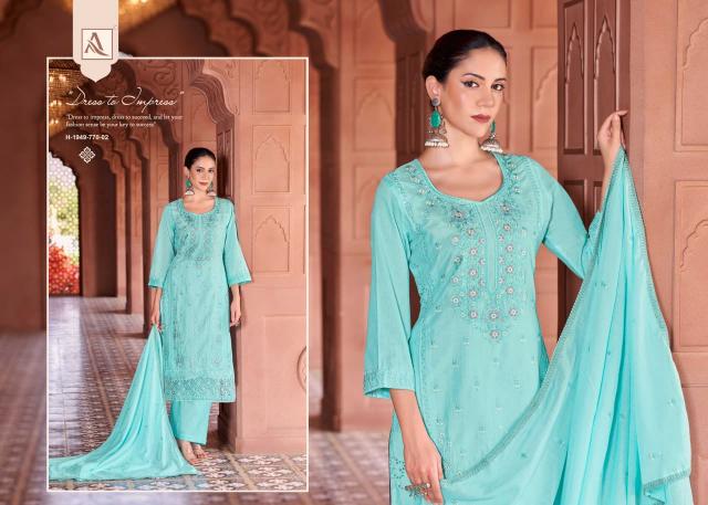 Alok Green Omre catalog buy wholesale dress materials in surat 