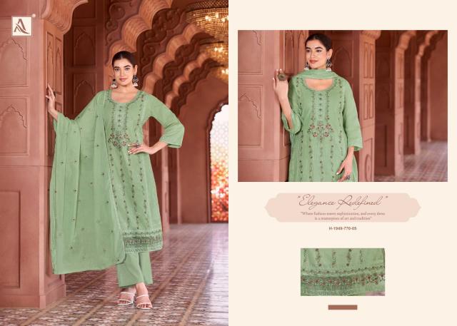 Alok Green Omre catalog buy wholesale dress materials in surat 
