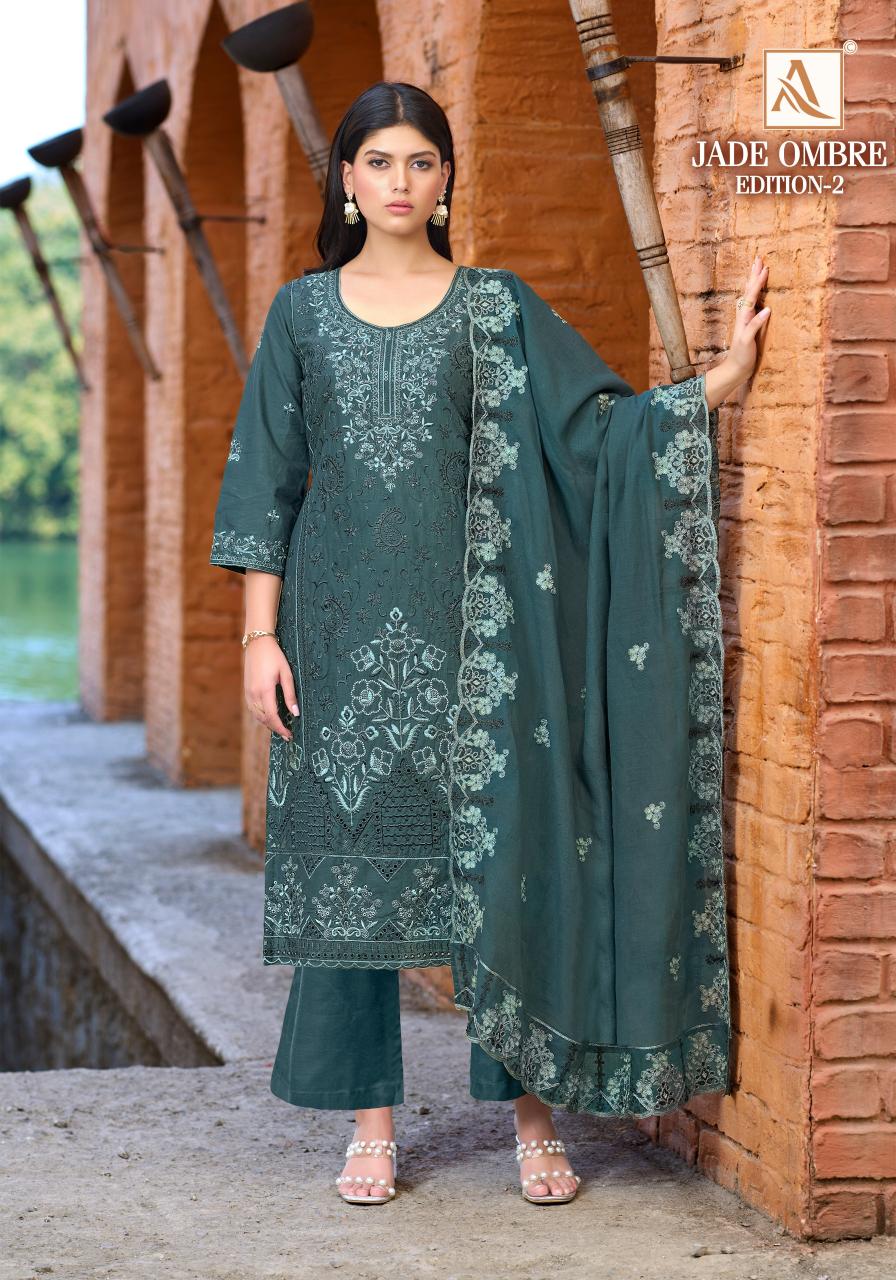 Alok Jade Ombre vol 2 catalog surat dress material market