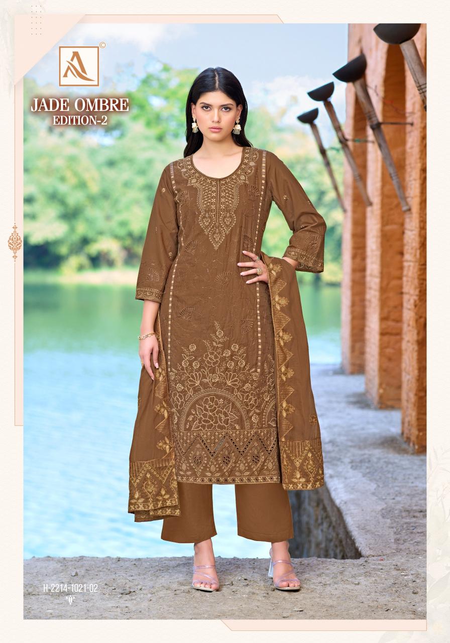 Alok Jade Ombre vol 2 catalog surat dress material market