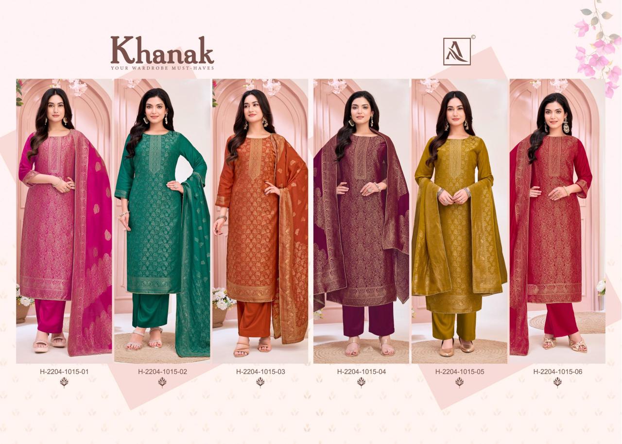Alok Khanak catalog fashion hub surat dress material wholesale shop surat gujarat