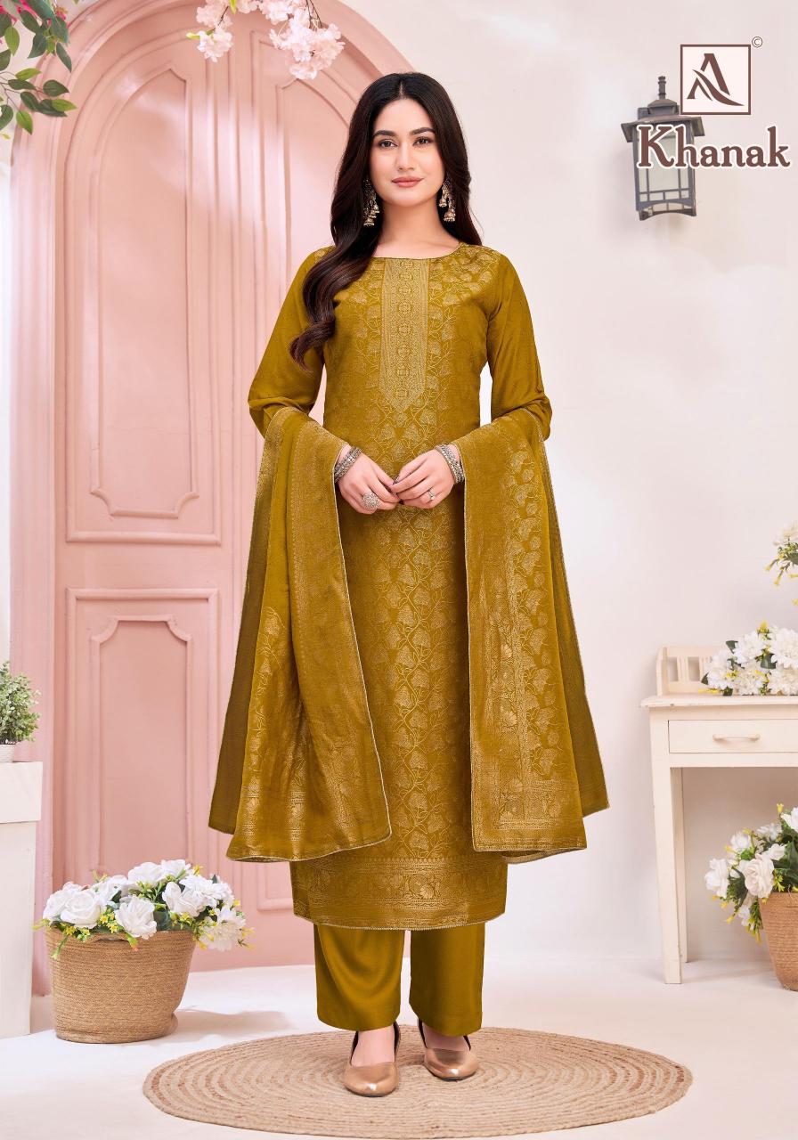Alok Khanak catalog fashion hub surat dress material wholesale shop surat gujarat