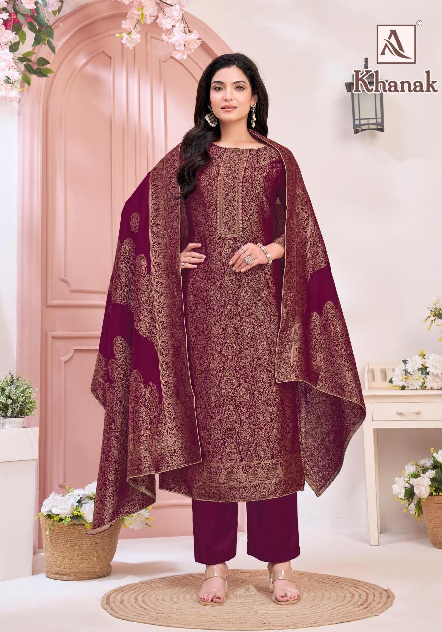 Alok Khanak catalog fashion hub surat dress material wholesale shop surat gujarat