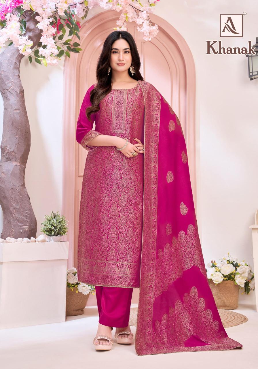 Alok Khanak catalog fashion hub surat dress material wholesale shop surat gujarat