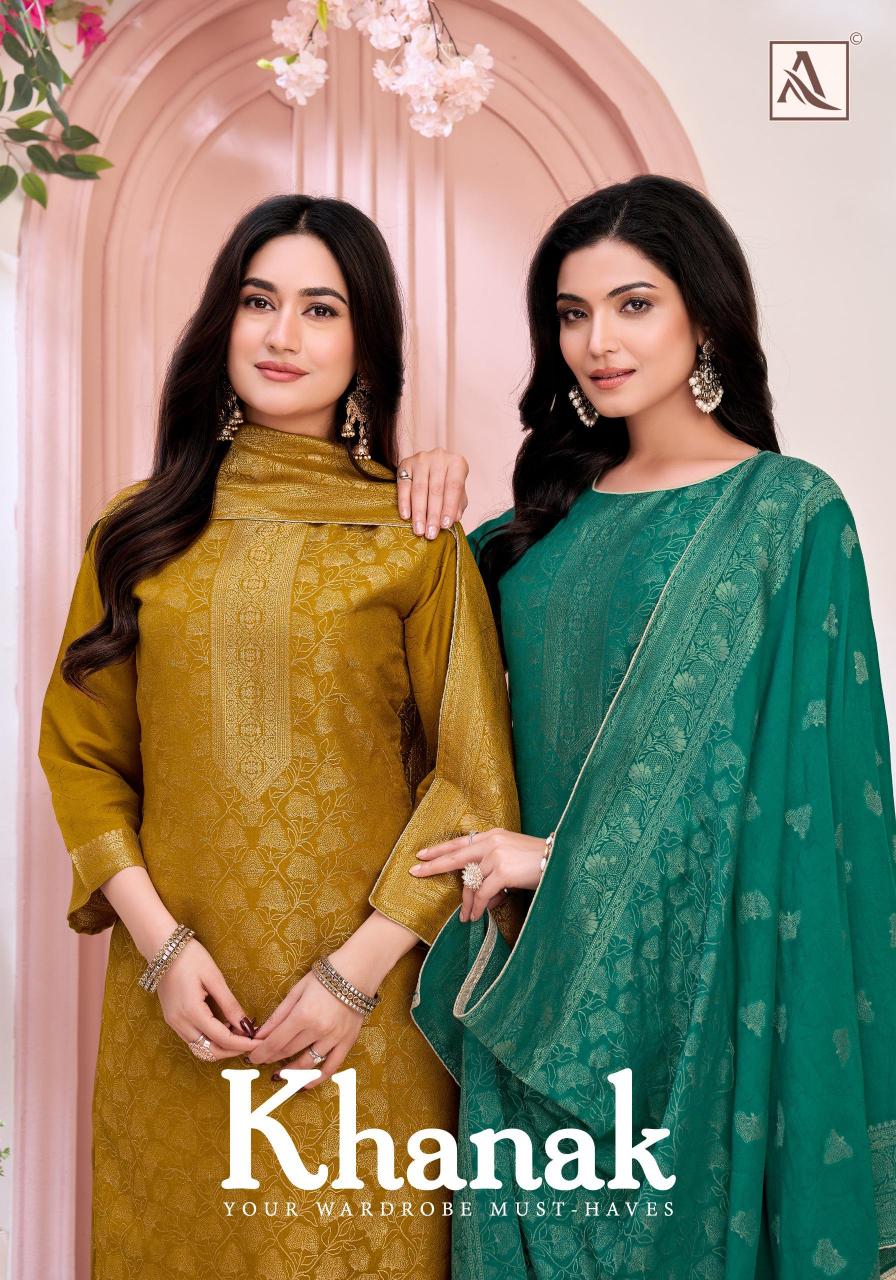 Alok Khanak catalog fashion hub surat dress material wholesale shop surat gujarat