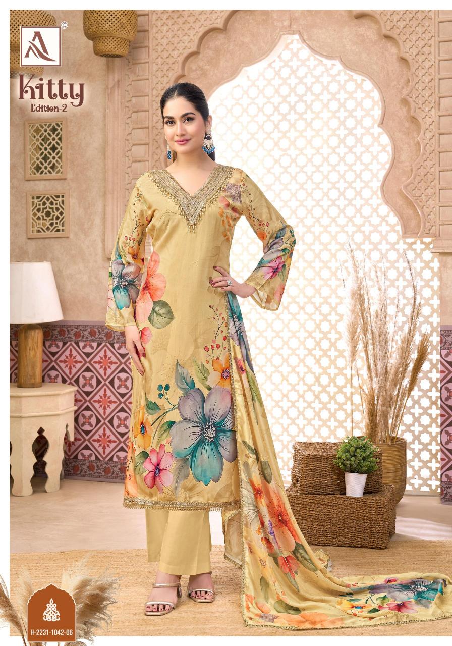 Alok Kitty vol 2 catalog surat dress materials prices