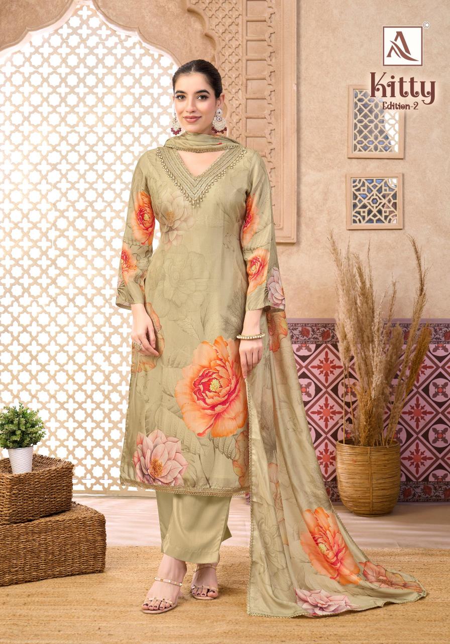 Alok Kitty vol 2 catalog surat dress materials prices