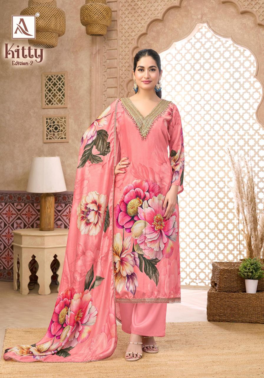Alok Kitty vol 2 catalog surat dress materials prices
